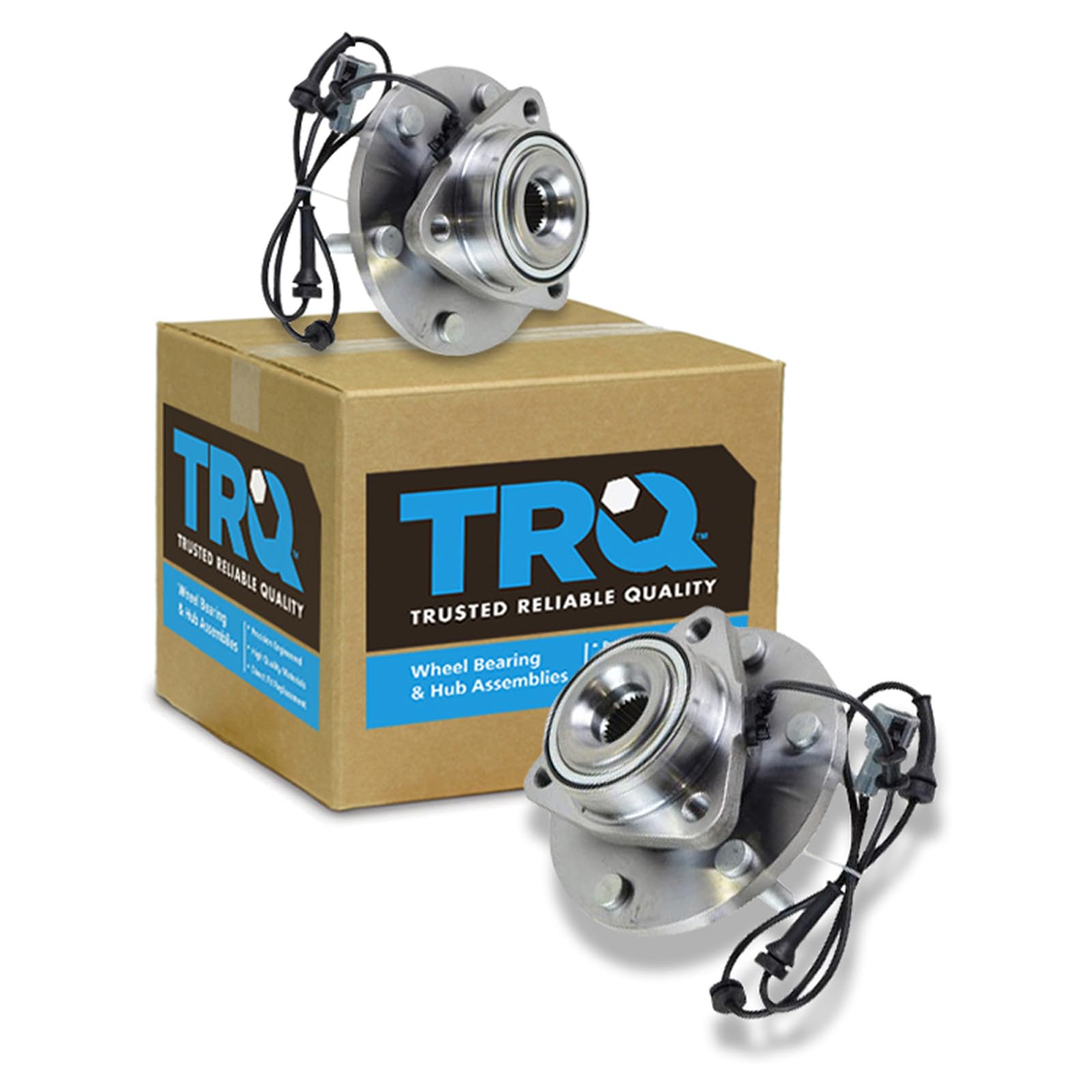 TRQ Front Wheel Bearing &amp; Hub Assembly Set