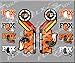 Ecoshirt DB-TBBE-1QAE Fork Fox 2015 Heritage R231 Stickers Autocollants Autocollants Orange