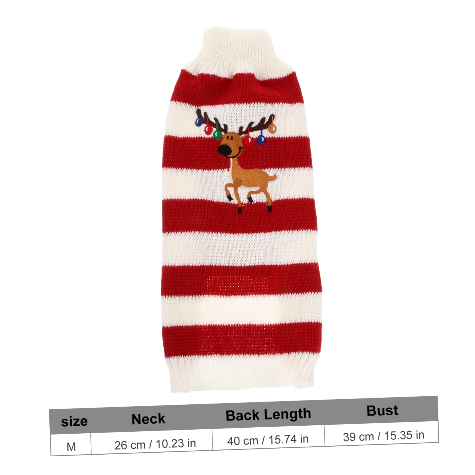 SUPVOX Pull Tricoté pour Chien Rouge Motif Cerf sans Manches en Fibres Acryliques, Vêtement d'hiver pour Célébration de Noël et Fêtes Festives