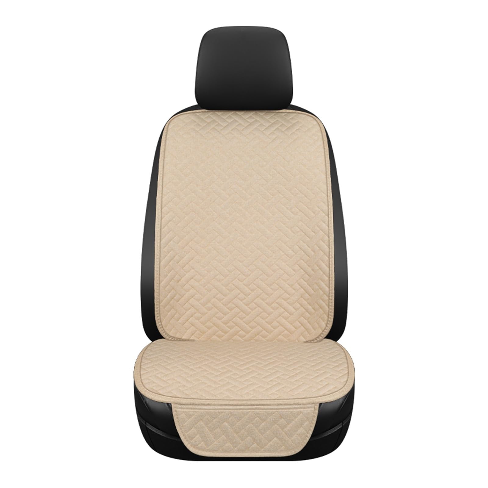 EDXNCVVM Four season universal linen woven pattern car Chair cushion anti slip and wear-resistant single Chair three piece set, single piec(Apple green)