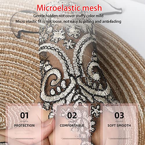 Women's Lace Floral Gloves,Mesh Bridal Gloves Short Fingerless Gloves Party Finger Gloves for Evening Dresses3