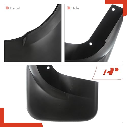 Miniatura 7 de A-Premium Juego de 4 unidades de guardabarros con accesorios compatibles con Volkswagen Jetta, 2006-2009, Sedan & Wagon, color negro, delantero