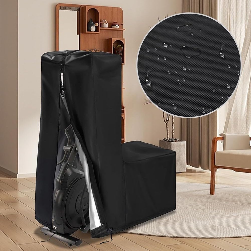 Abdeckung für Heimtrainer 420D-Oxford-Stoff Elliptische Crosstrainer Abdeckungs Crosstrainer für Elliptische Fitnessgeräte Wasserdicht Staubdicht für Drinnen Draußen (grau, 140 x 64 x 165 cm)