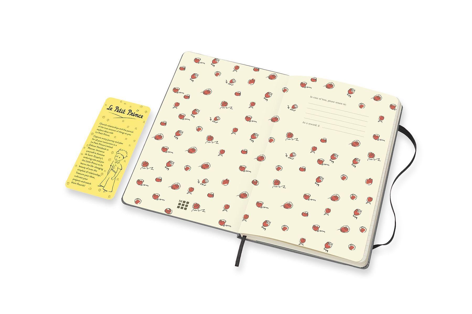 Moleskine, Taccuino in Edizione Limitata Il Piccolo Principe, Layout Bianco e Copertina Rigida, Formato Grande 13x21 cm, Colore Grigio Pietra, 192 Pagine