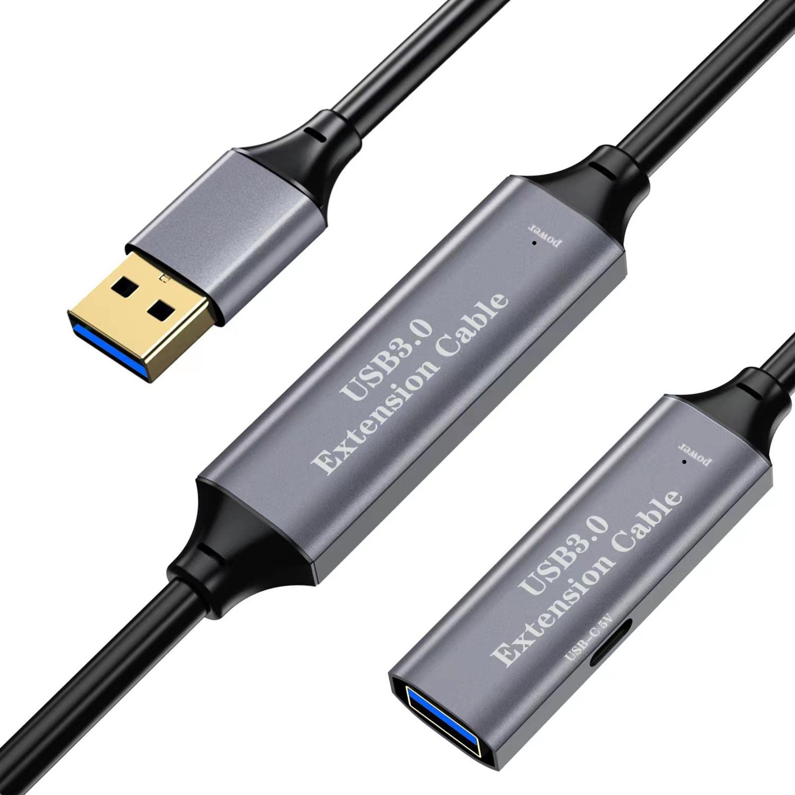 Cavo Di Prolunga USB 3.0, 1 Metro, Maschio USB-A A Femmina USB-A, 5Gbps, Compatibile Con PC, Stampanti E Dispositivi USB, Nero