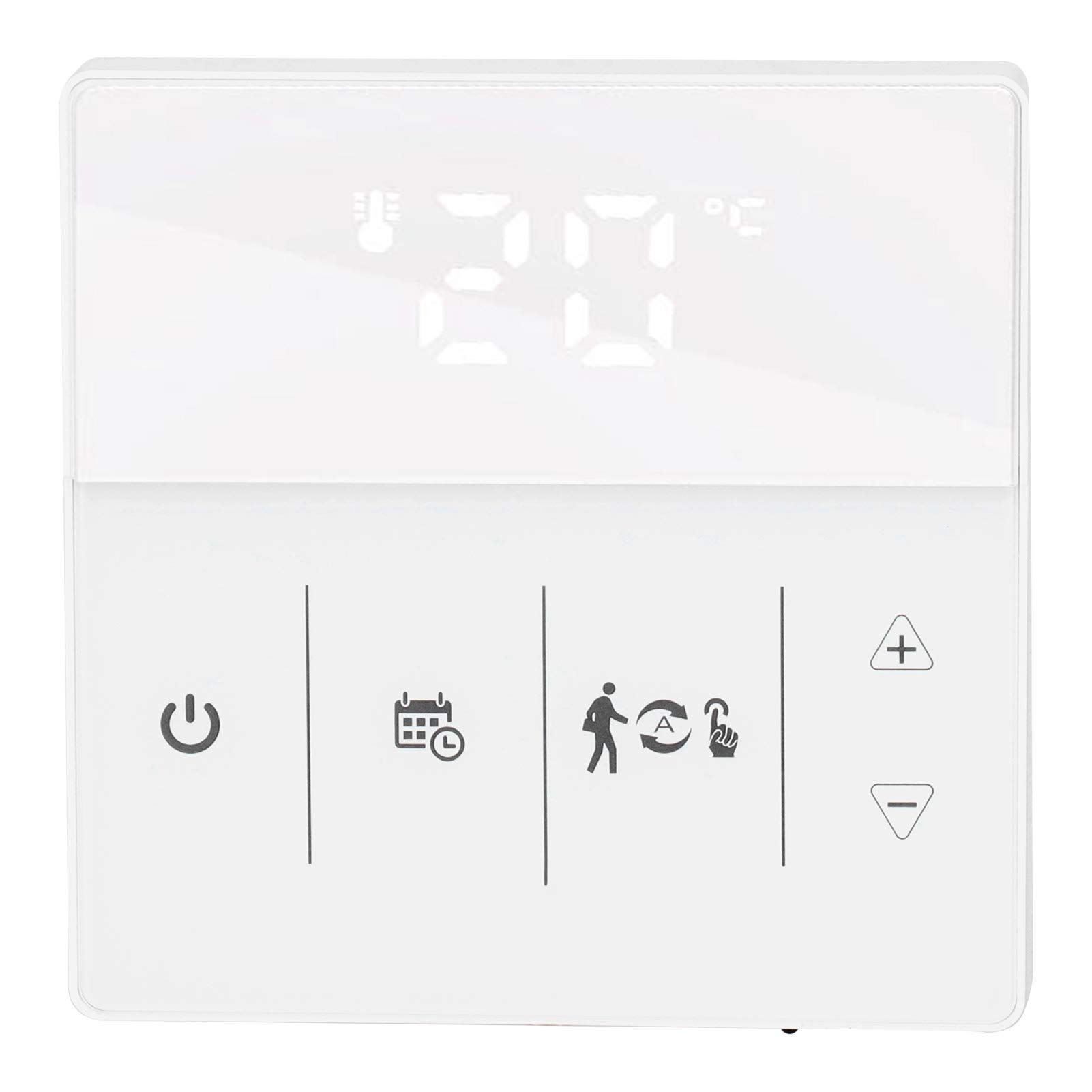 Termostato Preciso Termoregolatore a Parete per Scaldabagno Riscaldamento a Pavimento Interno, Touch Screen LCD Programmazione Settimanale per Uso Domestico, Dimensioni 86x86x11mm (#2)