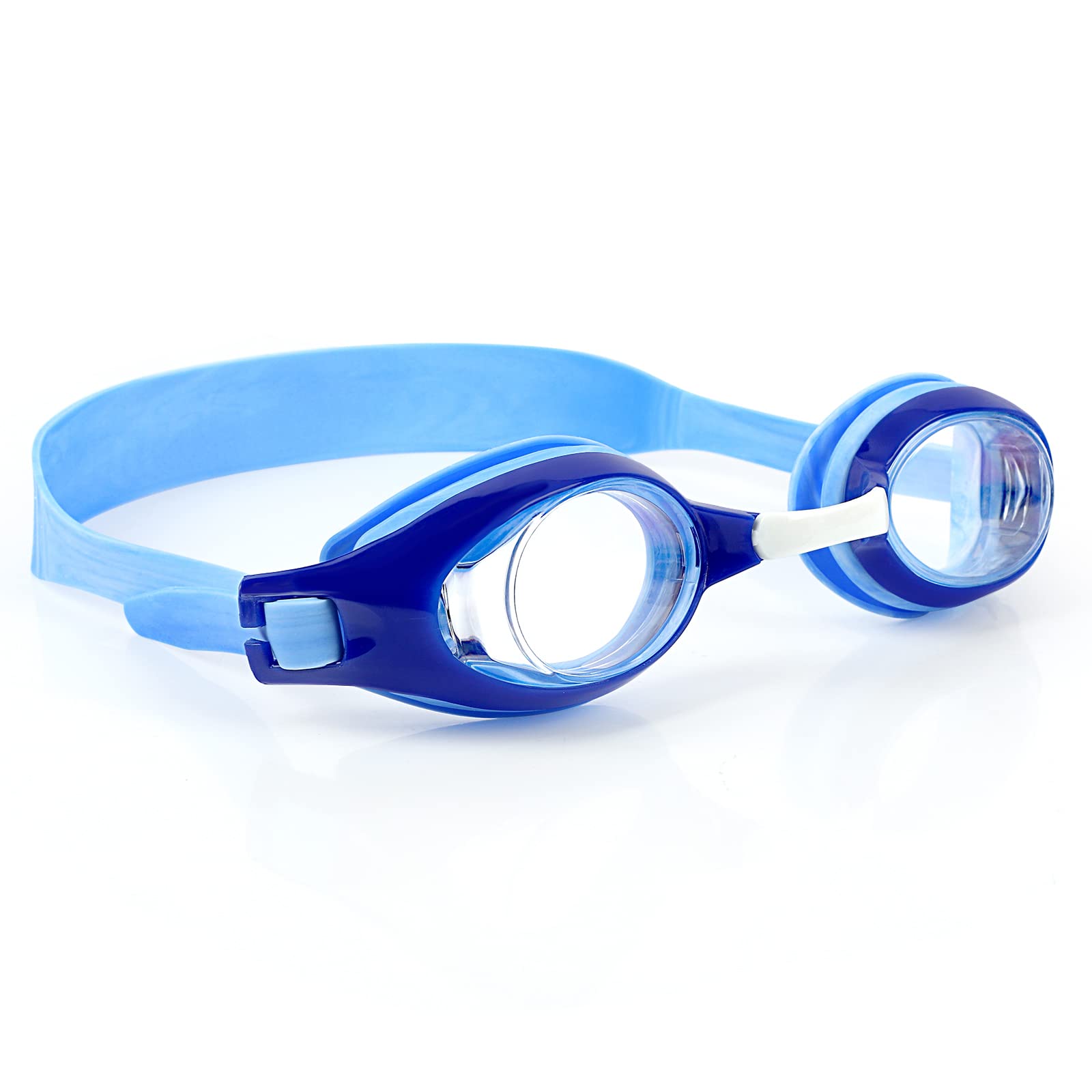 Kids Goggles, Swimming Goggles for Toddler Childs Kids Boys Girls Adult No Leaking, Soft Silicone Gasket for Age 3-16 (Blue)