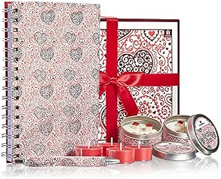 Scented Candle Gifts for Mum, Candle Gifts for Women, Pen and Notebook Gifts