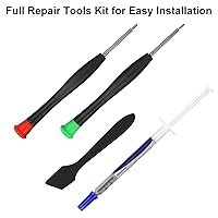 Vista 7 de LXun New Replacement Internal Cooling Fan Compatible with Nintendo Switch HAC-001 NS 2017 Console CPU Heatsink Cooler Thermal Compound Paste and