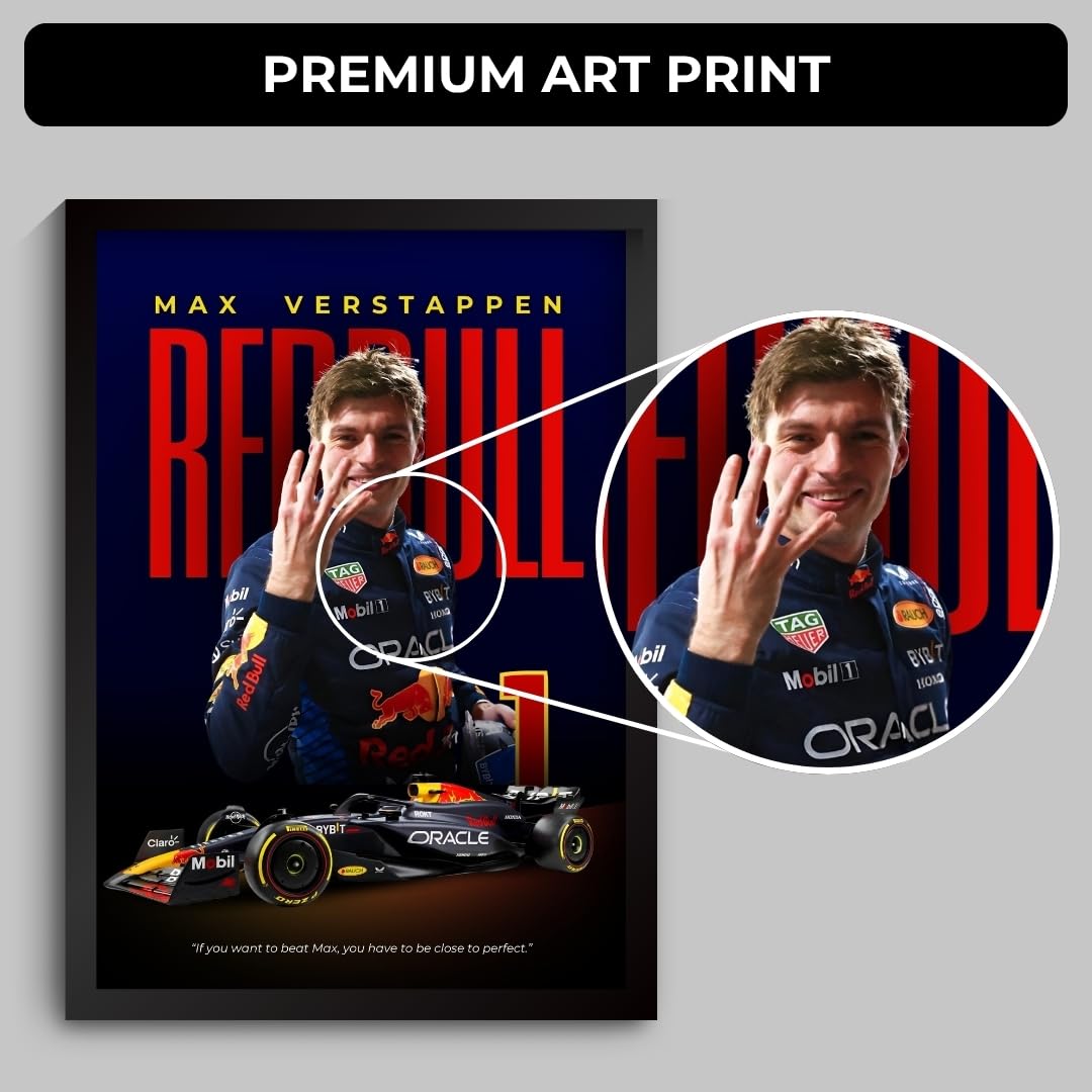 Max Verstappen F1 Poster - Framed Red Bull Art -3