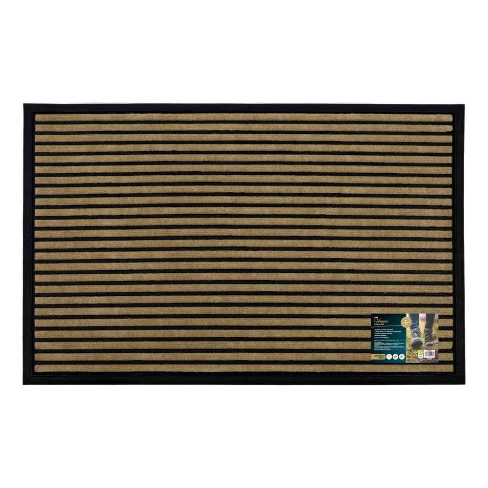 Jvl Vienna Rubber Backed Scraper Doormat60X90CmLines from B&Q