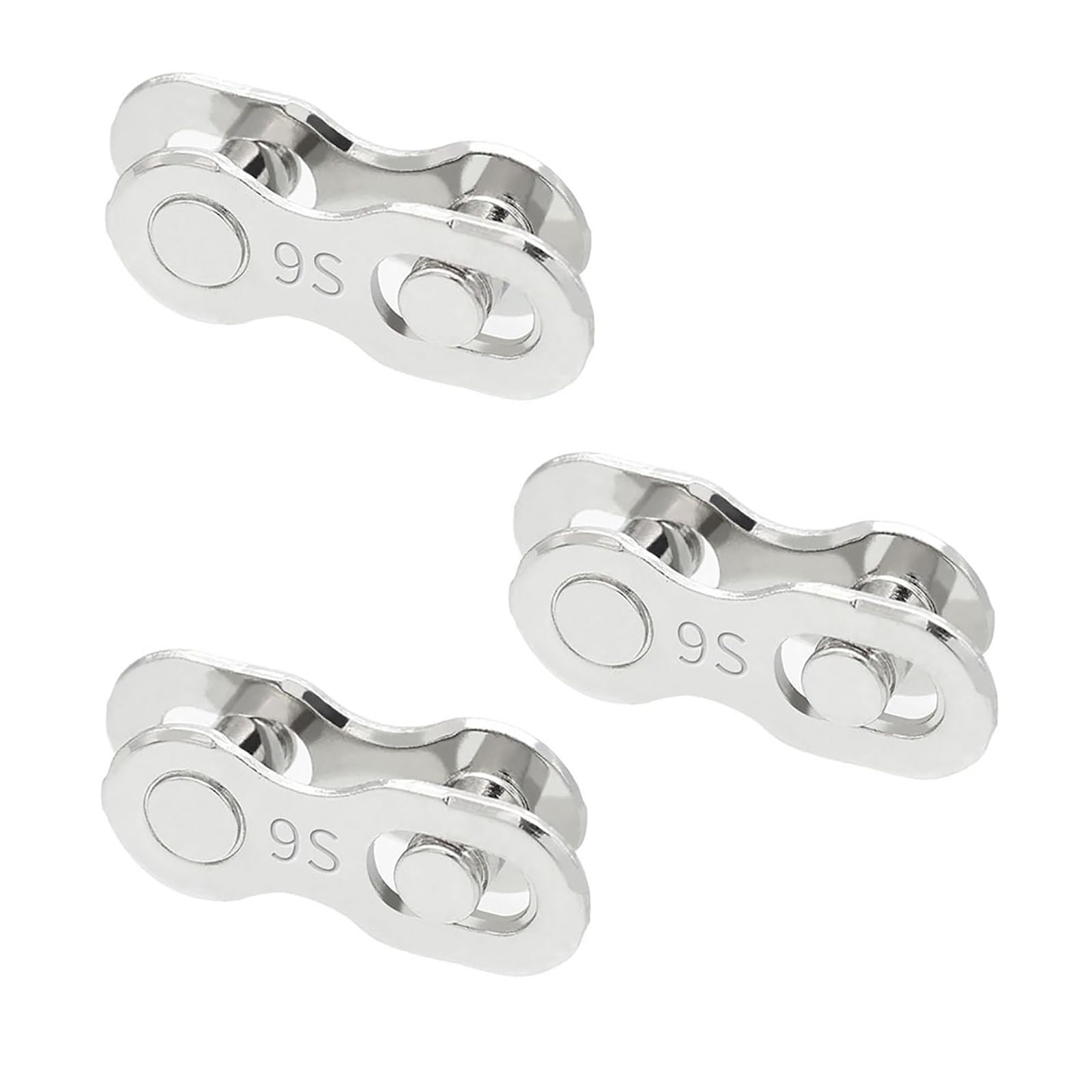 Bike Chain Links,3 Pairs Bicycle Chain Quick Link Bicycle Chain Master Link Quick Split Chain Repair Links 9 Speed Chain Cycling Accessory for Mountain Bike Chain Road Bike Chain Reusable