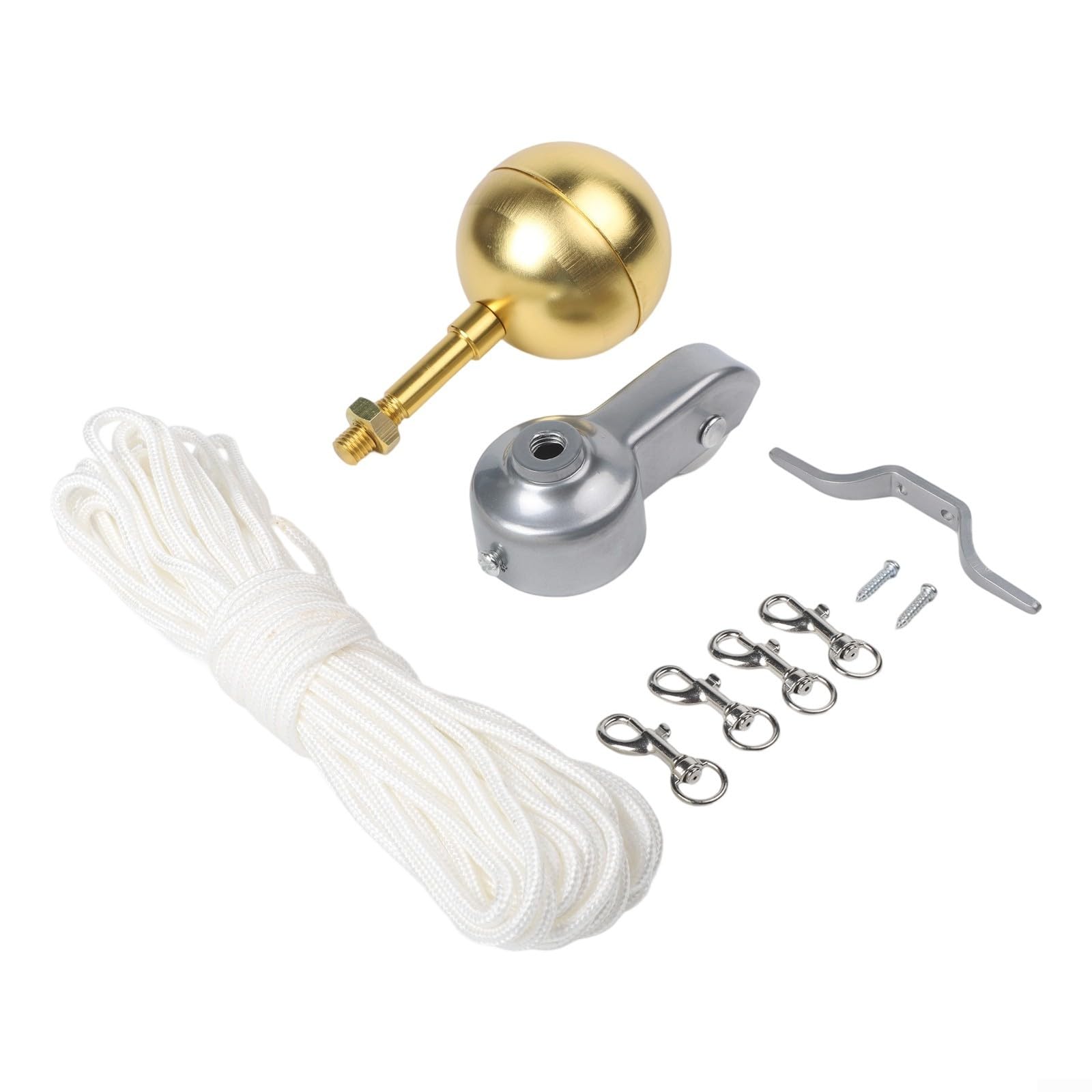 Flaggenmast-Set 3 Zoll Kugel für Aluminium Fahnenmast-Set 3 Zoll