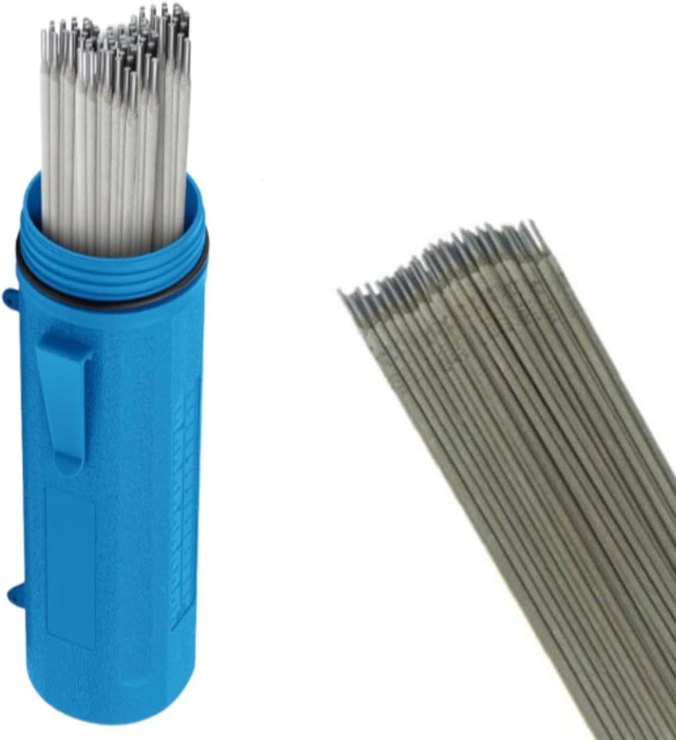 Electrodes Rod Storage Tube Welder Accessories Waterproof Heat Insulation 14.7 inch Welding Rod Container Welding Rod Holder, Blue(Blue)