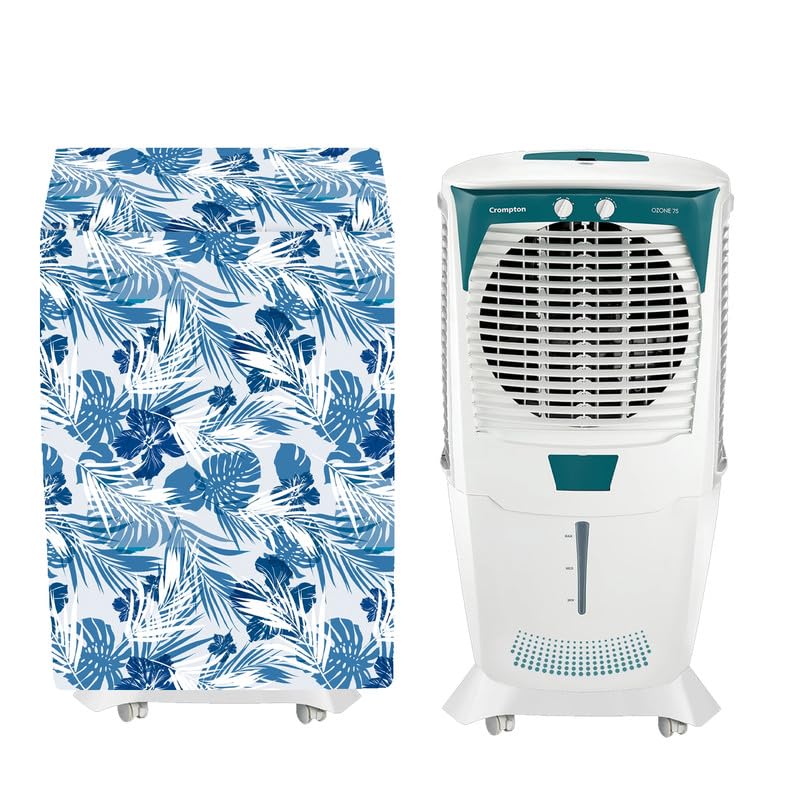 Image of Cooler Cover Compatible For Crompton Ozone 75-Litres Desert Air Cooler Waterproof, Dustproof, Size(LXBXH) 61 X 40.5 X 120 Cm, Leaf Design.