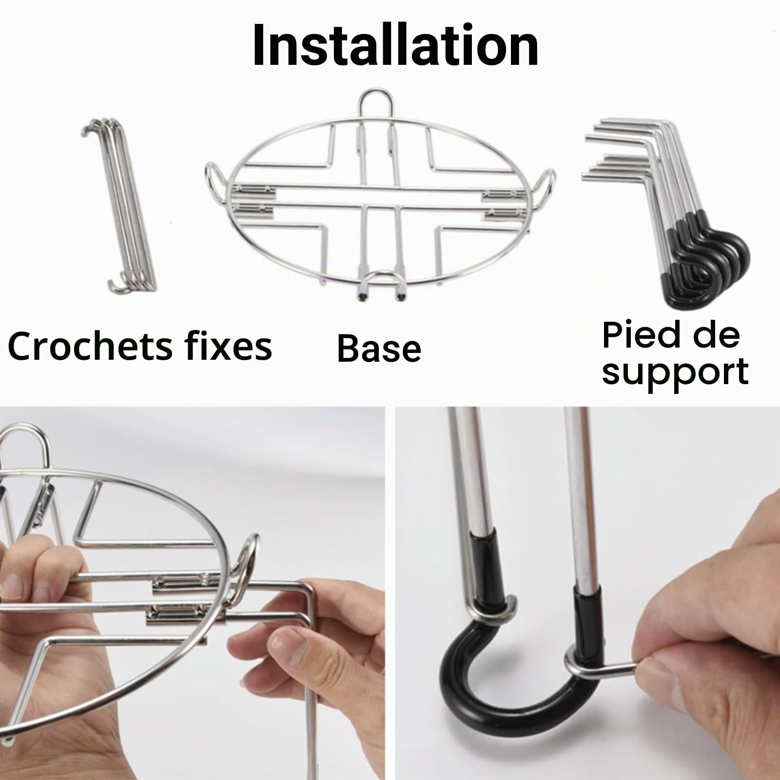 Support de Filtre à Eau Robuste en Acier Inoxydable pour Big, Travel, Royal avec Pieds Amovibles, 6 Pouces de Hauteur, 9 Pouces de Diamètre pour les Systèmes de Filtration
