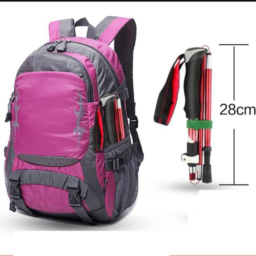 Laski Dla Kobiet Regulowane, Składane Kijki Trekkingowe Do Wędrówek, Składana Laska Do Chodzenia Po Górach, Teleskopowa Kula Do Podróży, Red, 95-110cm/37-43inch