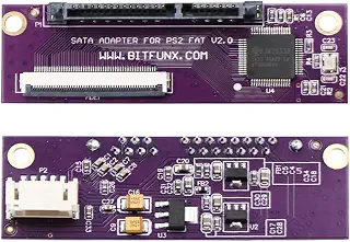 Bitfunx製 SATA アダプター アップグレード ボード SONY Playstation 2 PS2 IDE オリジナル ネットワーク アダプター用 PS2 SATA HDD 変換 内蔵HDD 化 キット PlayStation2 改造 日本語説明書付き