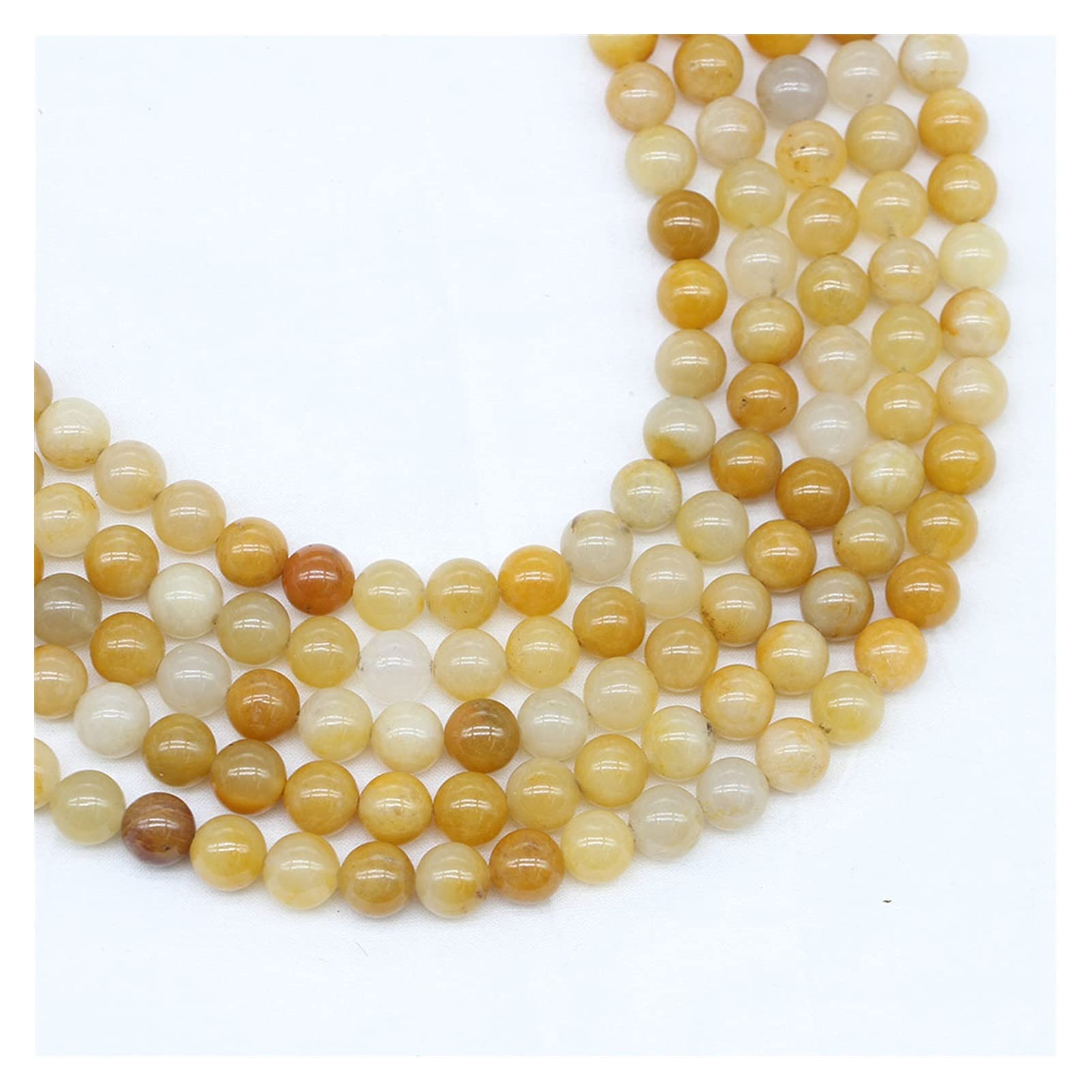 Amazon.co.jp: ZP 1strand 4/0 6/8/10 / 12mmの天然石イエロー