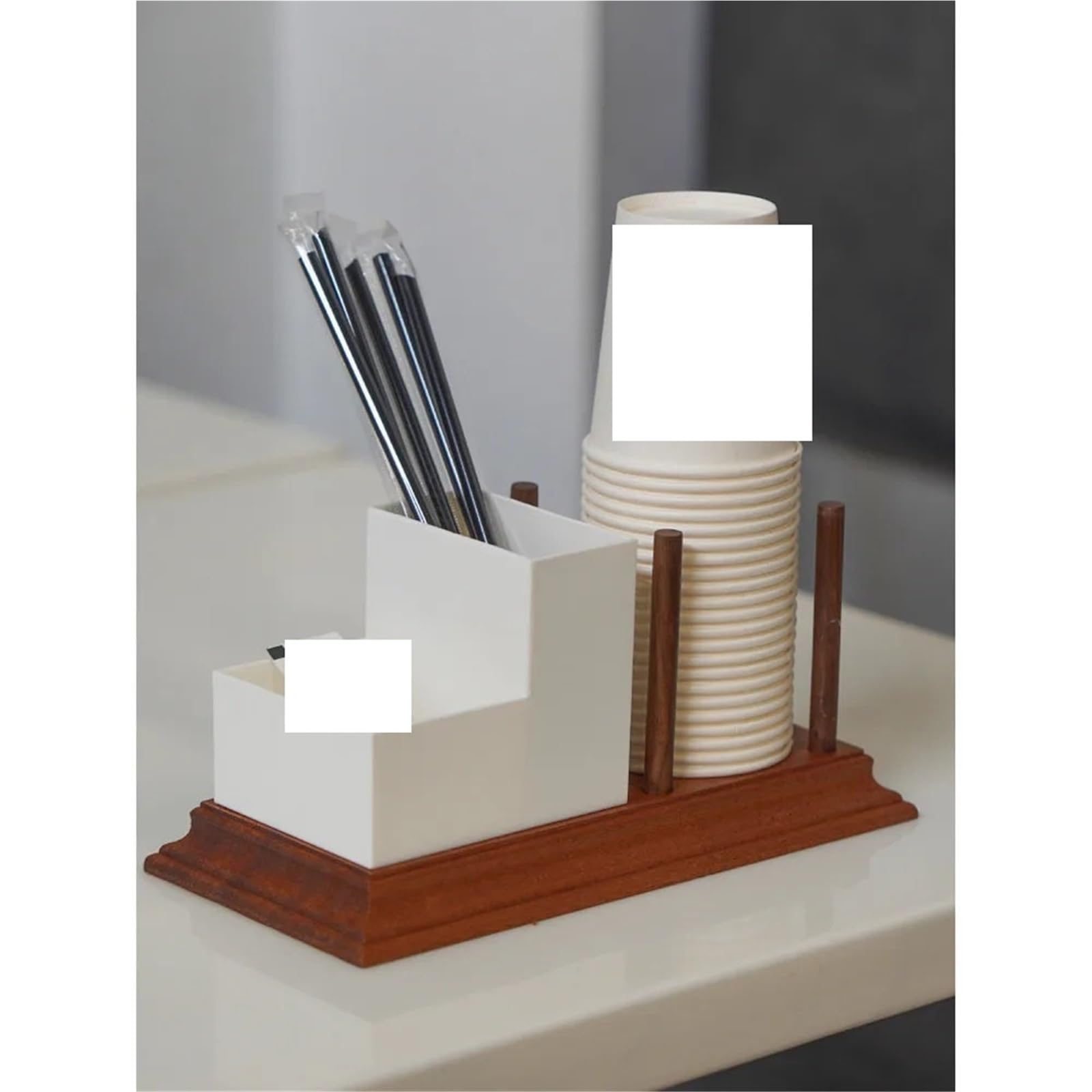 Soporte para Vasos Portavasos de Madera Diseño Redondo Creativo