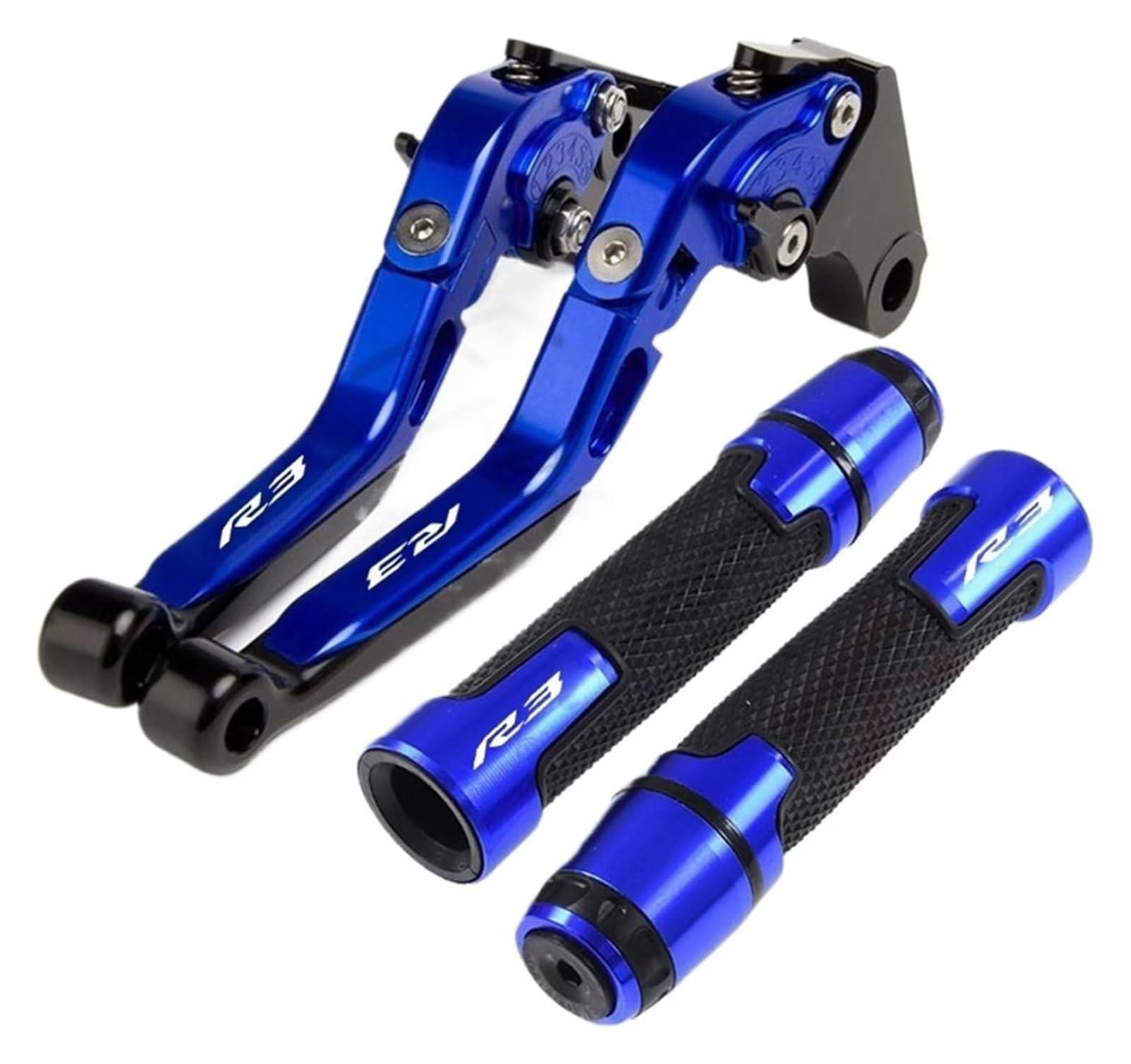 Asdghjf Color F For Yamaha Yzf R3 Yzfr3 2015-2020 Motorcycle Accessories Folding Brake Clutch Levers Handlebar Grips