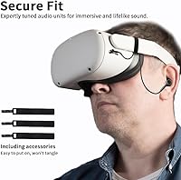 Vista 4 de VR Earphones for Oculus Quest 2 Semi-in-Ear Headphones for Virtual Reality Gaming Headset, 0 Latency 3.5 mm