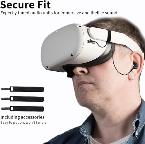 Miniatura 4 de VR Earphones for Oculus Quest 2 Semi-in-Ear Headphones for Virtual Reality Gaming Headset, 0 Latency 3.5 mm
