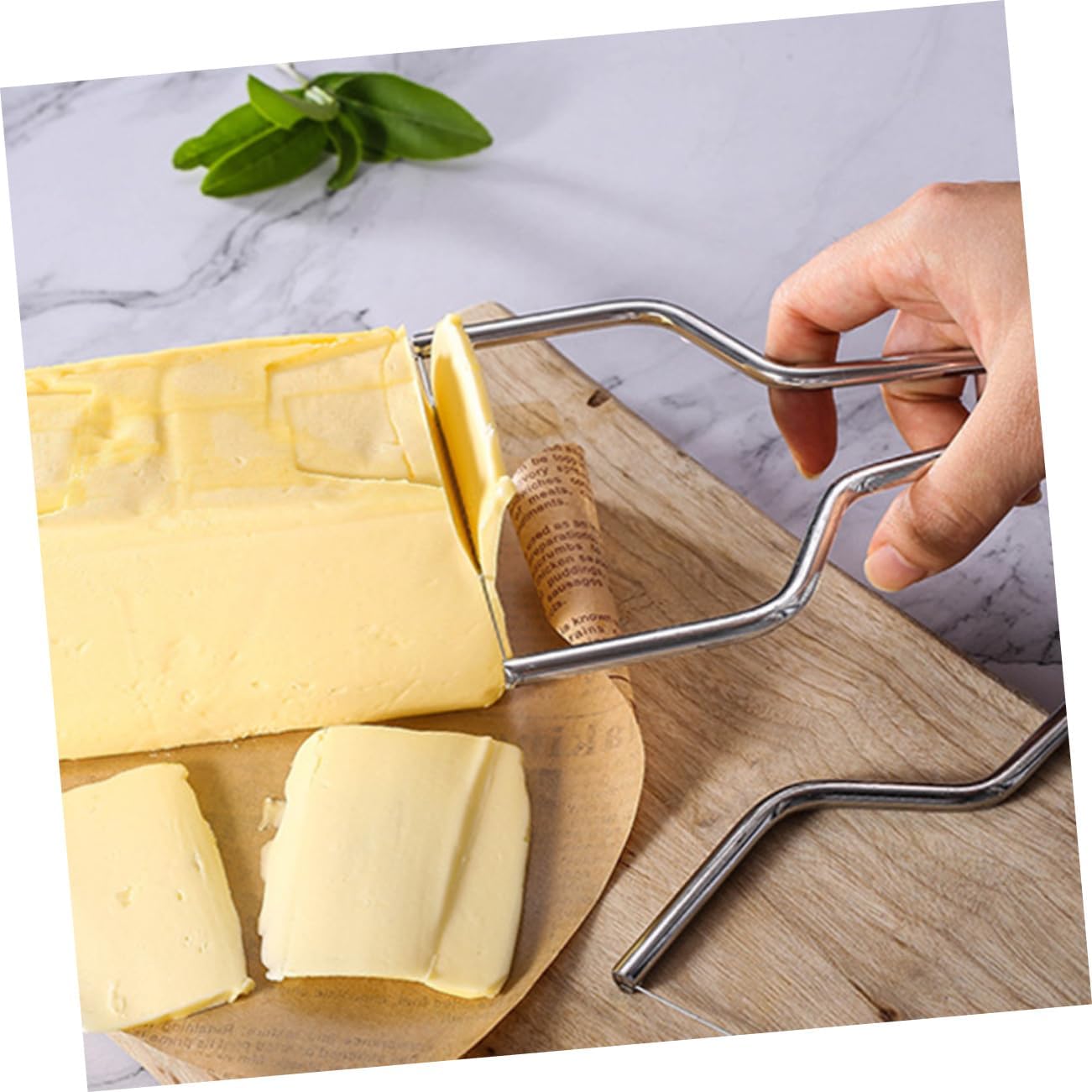 FUNOMOCYA Stainless Steel Cheese Slicer Knife Set Cheese Cutting Tools Non-slip Handle
