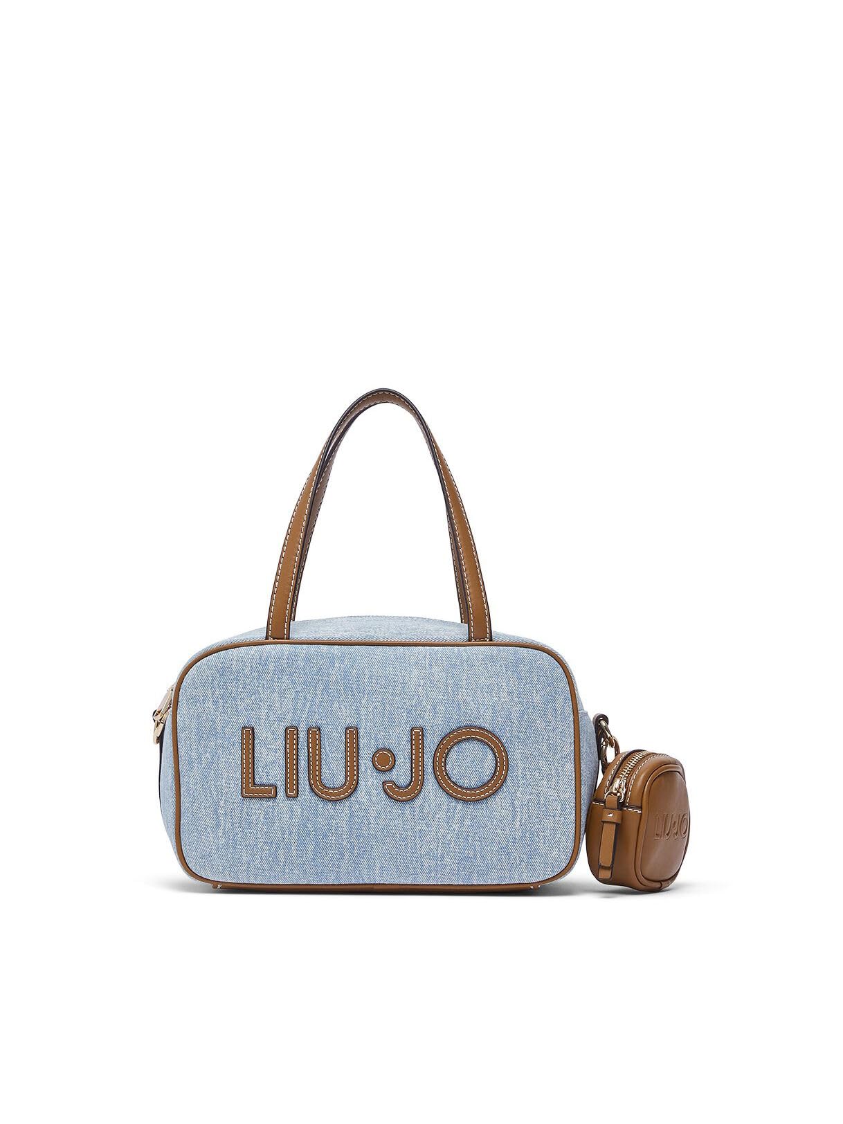 Liu Jo Bolso mujer baúl Ferielle M Bowling light denim BS26LJ52 AA6113 T377A Tamaño del bolso: Medio
