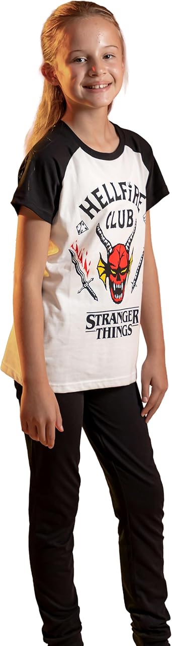Stranger Things T-Shirt Casual Trousers Co Ord Boys Girls Hellfire Club Outfit