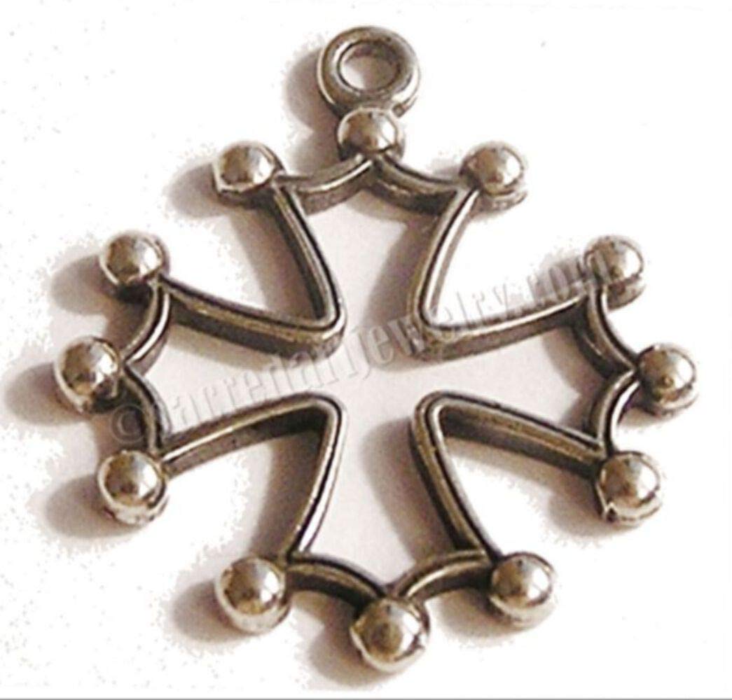 Sacred Art Jewelry #123 Cathar Cross 1 inch Gold Bronze