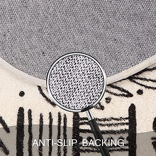 Livebox Palmistry Kids Rugs For Bathroom, 1.8'X3' Evil Eye Washable Rug Small Black And Cream Play Carpet For Kids Room, Ultra Soft Non-Slip Baby Nursery Rug For TeenS Bedroom Playroom Dorm #TOP3