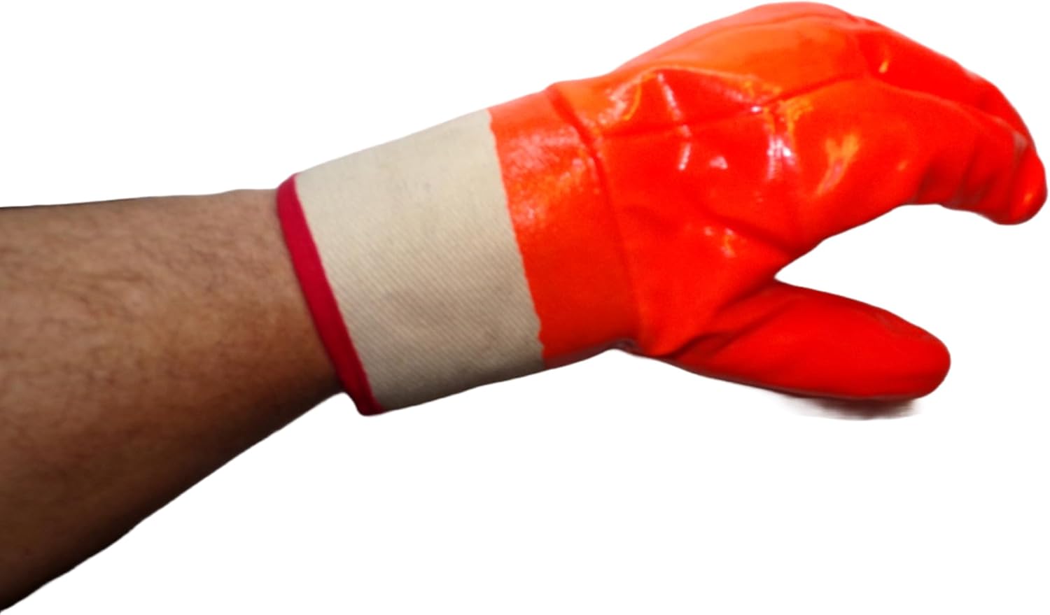 Comfort Lined Heavy Duty PVC Coated Liquid Proof Foam Insulation Cold Storage Chemical Resistant Clean Room Gloves Ultimate Safety Gloves PACK OF 12