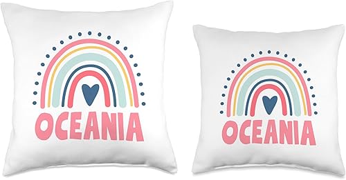 Miniatura 3 de Idea Regalo Personalizzata con Nome Gifts Idea Oceania Name Custom Woman Myth Legend Pink Birthday Party Throw Pillow, 16x16, Multicolor