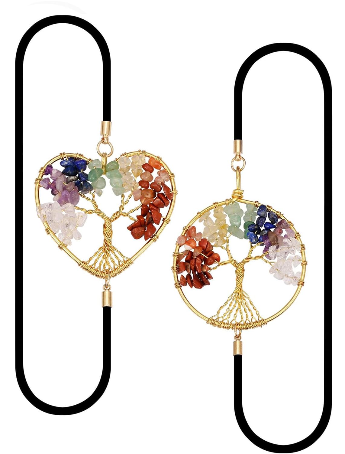 2 Pack Handmade Crystal Tree Bookmark for Women Elastic Bookmark, Unique Crystal Bookmark Gifts Birthday Gifts, Mothers Day, Thanksgiving, Valentine's Day Gifts Gift for Women Her Book Lovers Teacher…