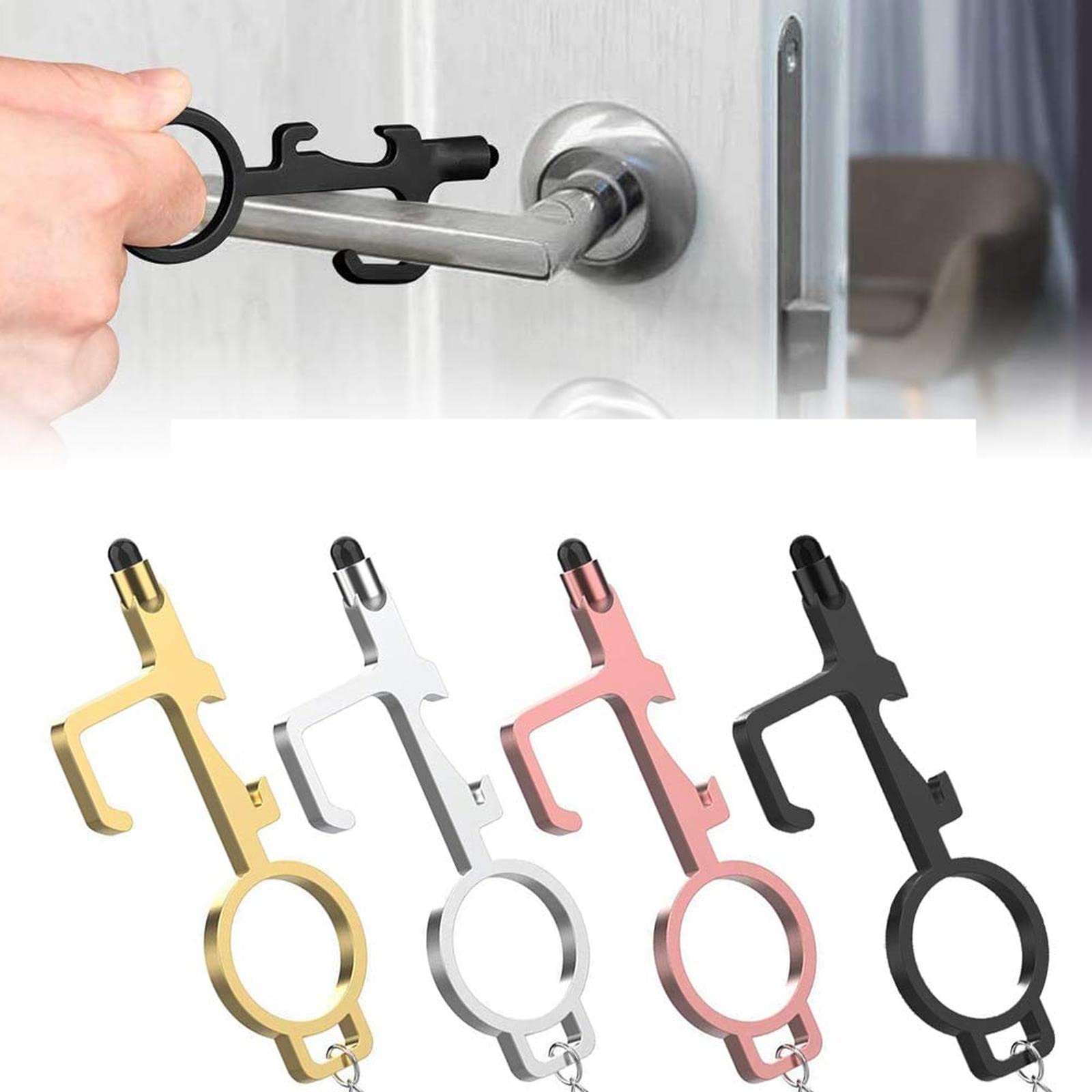 Amazon.co.jp: 非接触 ドアオープナー 接触防止ツール キーホルダー