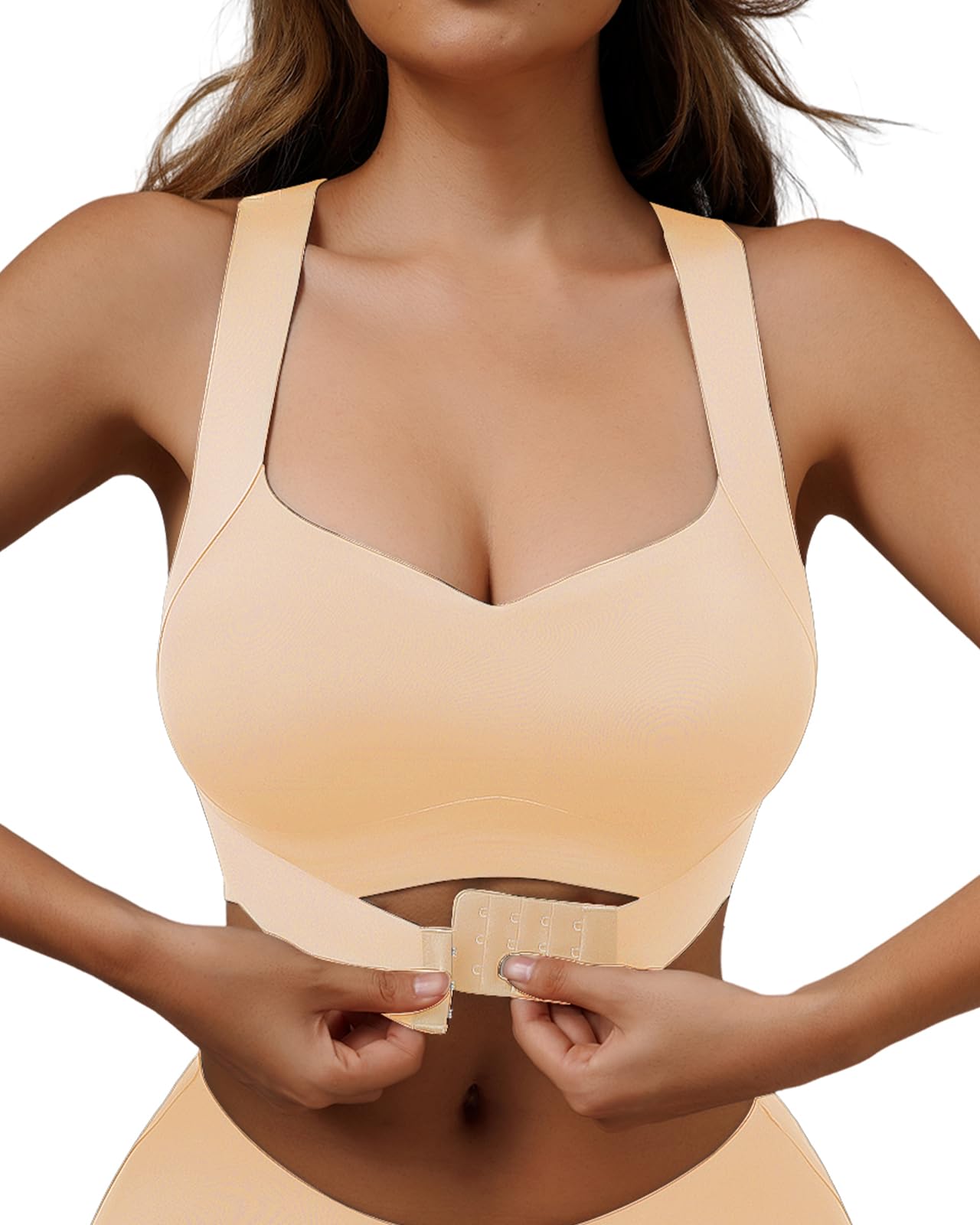 LIIJOO Strapless Bandeau Bra for Women - Wireless Seamless Padded Tube Top for Everyday Comfort
