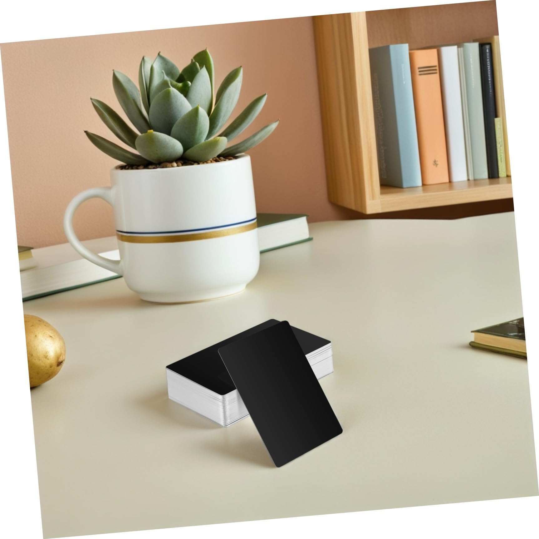 200 Tarjetas de Visita de Metal Negro para Grabado Láser, Calibración Ligera, Material Metálico para Oficina y Hogar, Tamaño 8,5 X 5,4 Cm