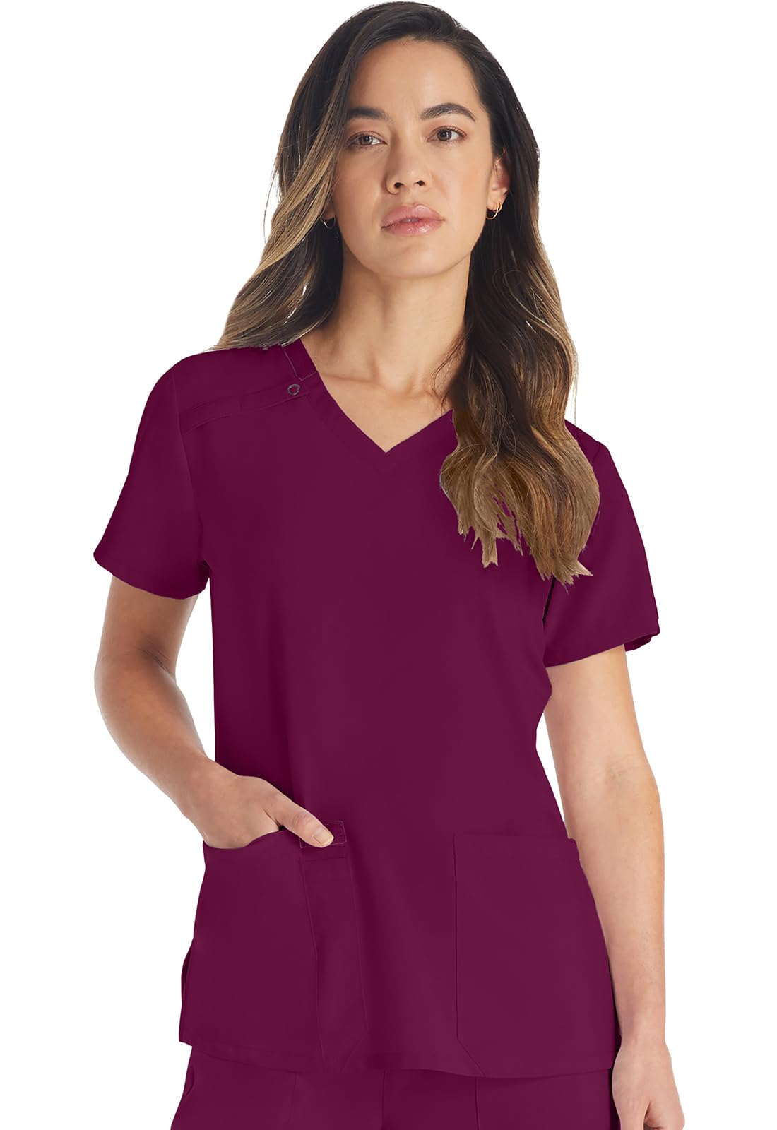 Dickies Women's Scrub Top V-Neck Top with 2 Pockets, Moisture Wicking and 360° Stretch Fabric - DK615