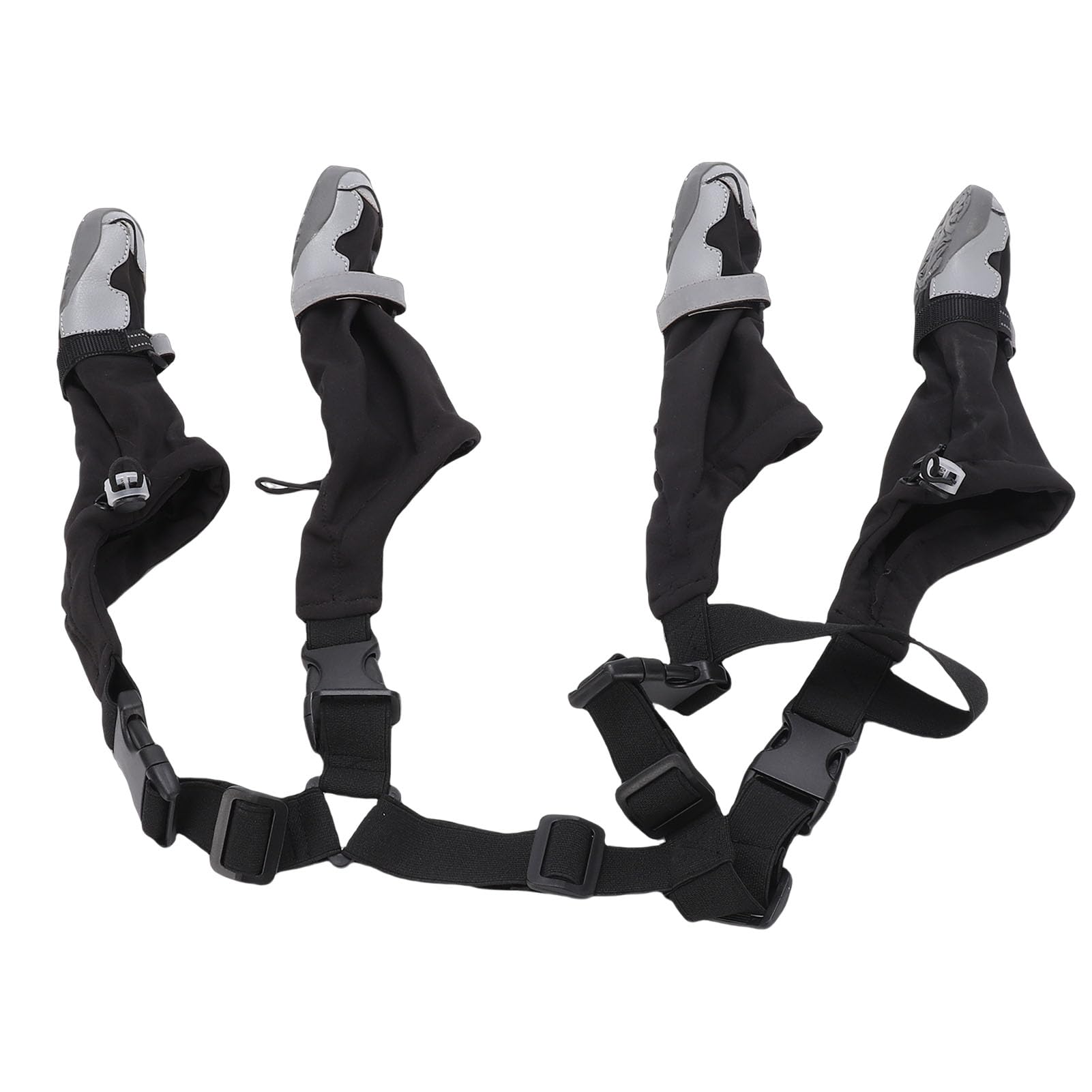 Cocoarm Chaussons à Bretelles pour Chien, Bottes Imperméables à Semelle en Caoutchouc avec Sangles élastiques Réglables, Protection Antidérapante des Pattes pour Petits Chiens Lors des Promenades en