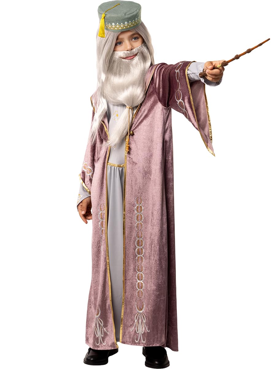 Funidelia | Costume di Albus Silente (Dumbledore) Harry Potter per bambini Film e Cinema, Gryffindor, Hogwarts - Costume per bambini e accessori per Feste, Carnevale e Halloween - Grigio/Argentato