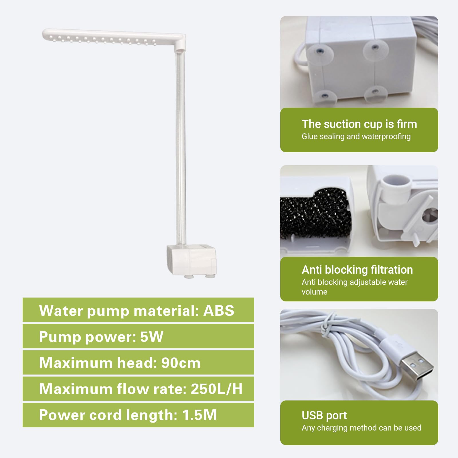 Parrot Bathtub Bird Automatic Bath Shower,Large Bird Shower Fountain Indoor Bathtub with Running Water, Contains USB and Pump,for Pet Birds, African Grey, Cockatiel, Conure, Budgie, Lovebird(Fashion) - image 8
