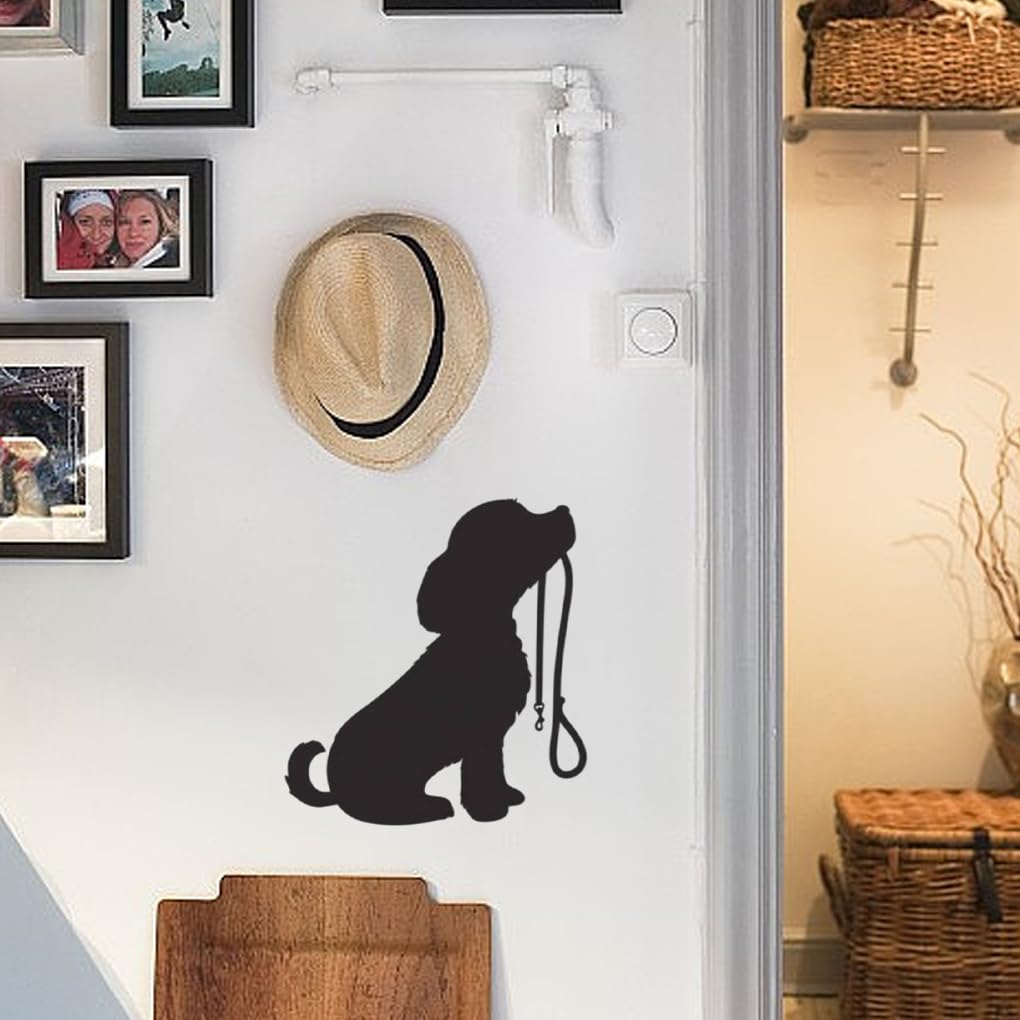 Cambia istantaneamente l'aspetto della stanza con gli adesivi murali adesivi per vetrine di negozi di animali in PVC, murali creativi con sagoma cane carino