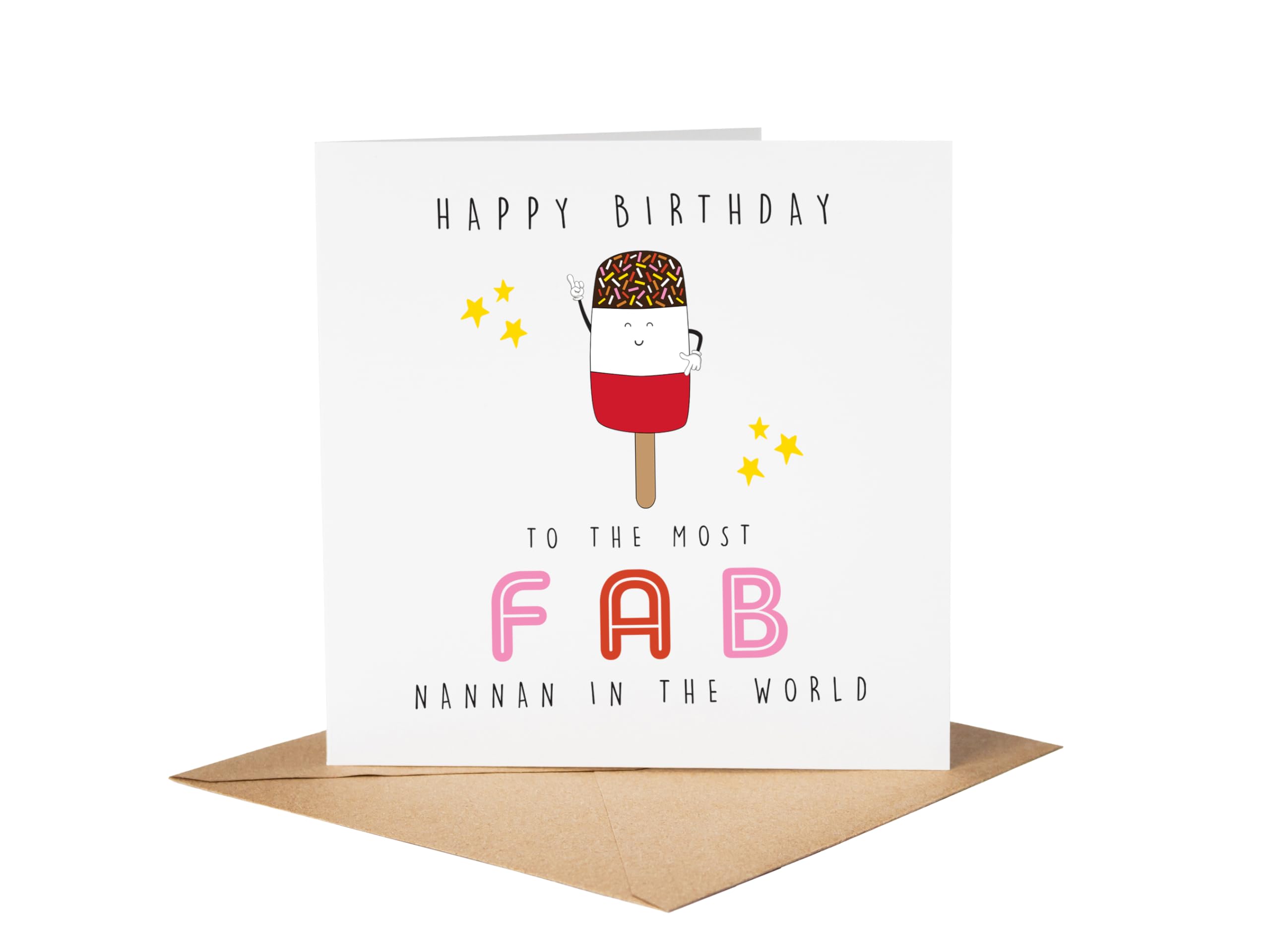 Chic Birthday Wishes - Happy Birthday to the Most FAB Nannan in the World - Trendy Greeting Card for Your Amazing Nannan - Heartfelt and Stylish - Unique Birthday Gift for Nannan