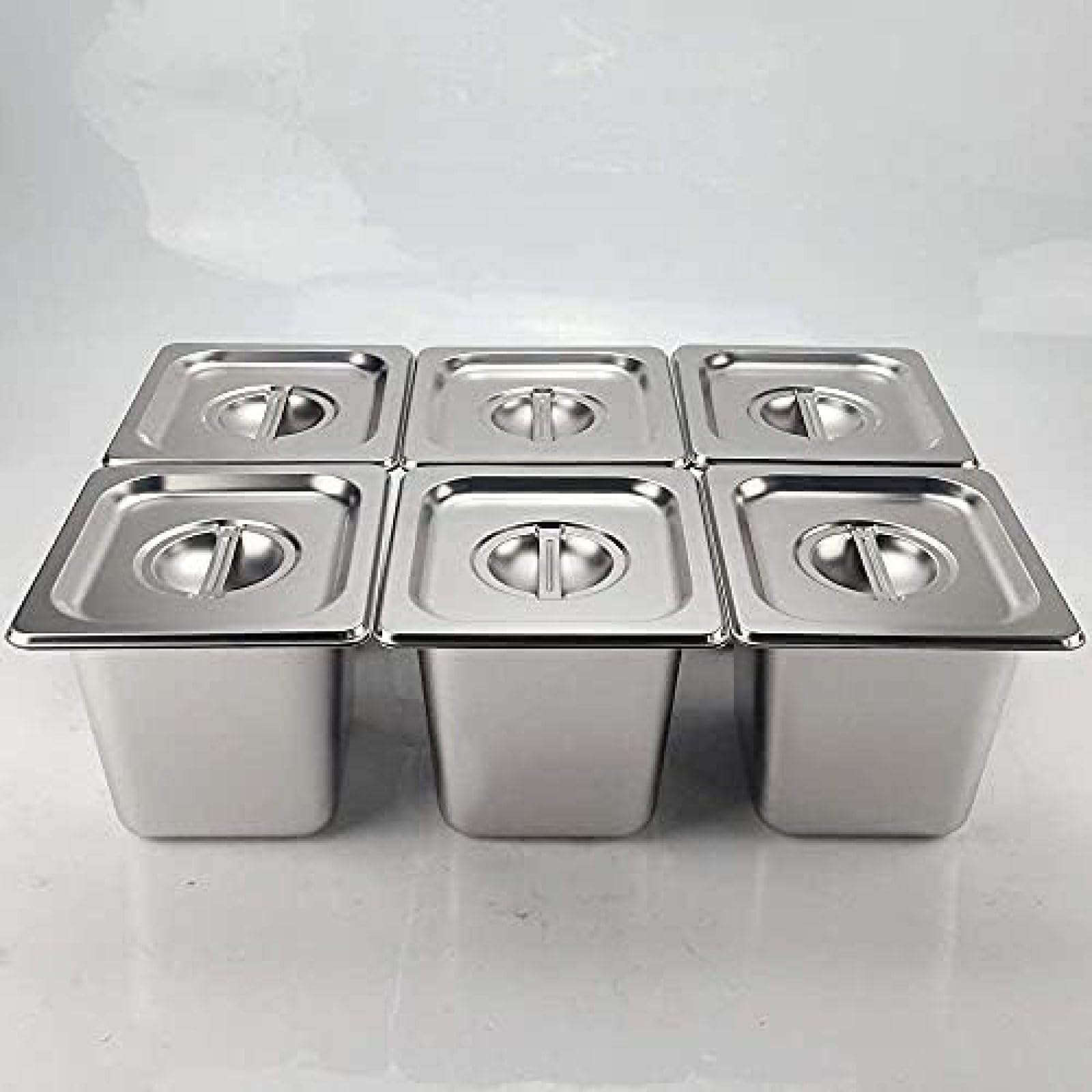 Amazon | 1500W 電気業務用フードウォーマー、3/6パンスチームテーブル