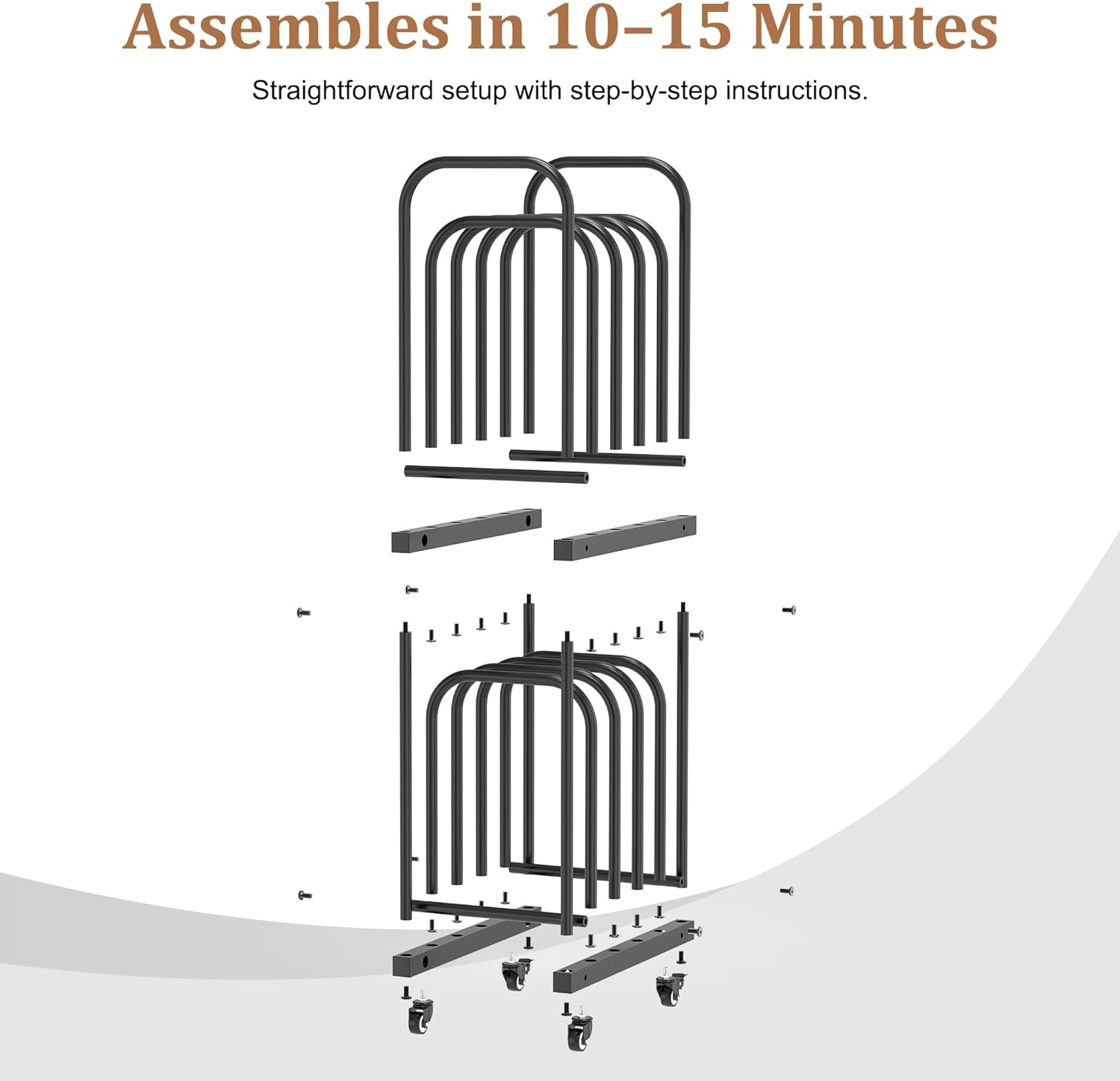 GARVIN Art Storage Rack with Wheels, 2-Tier Metal Art Drying Rack for Small Canvases, Heavy-Duty Organizer for Artwork, Prints & Panels, Studio & Classroom (Black)