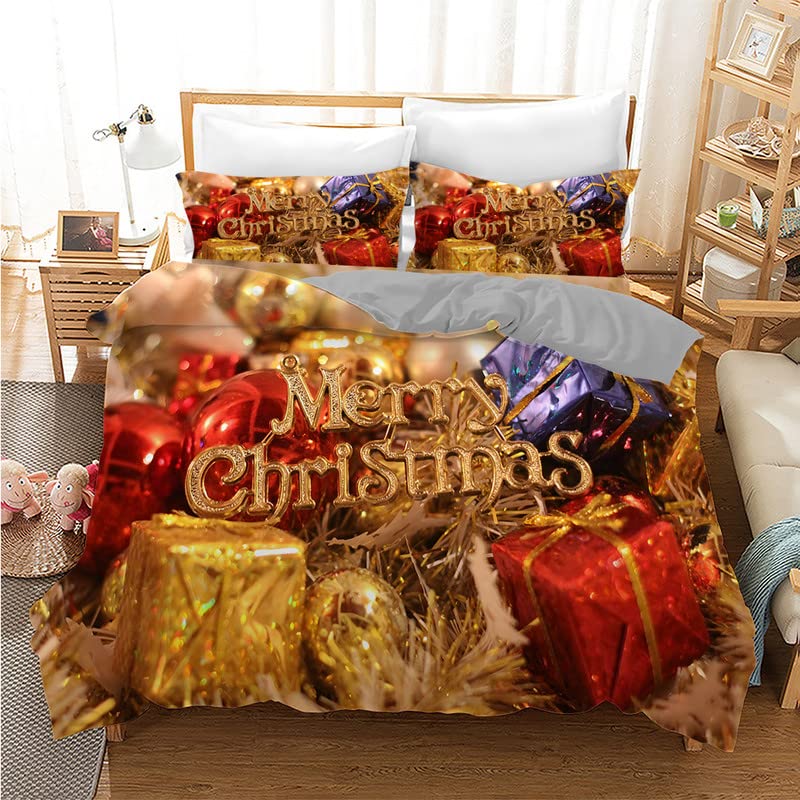 Housse de couette fermeture éclair 160x200 anti-glissement rouge