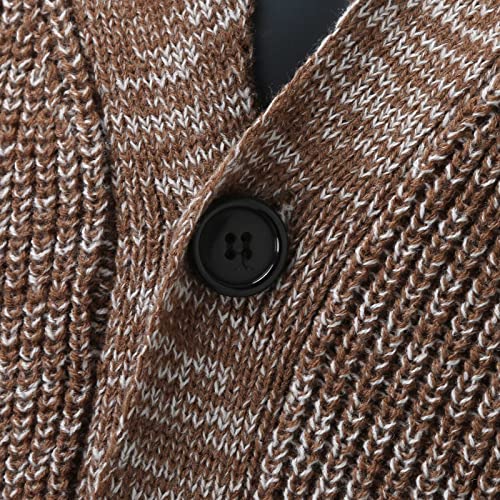 Cardigan de lana hombre para invierno abrigado con bolsillos 4