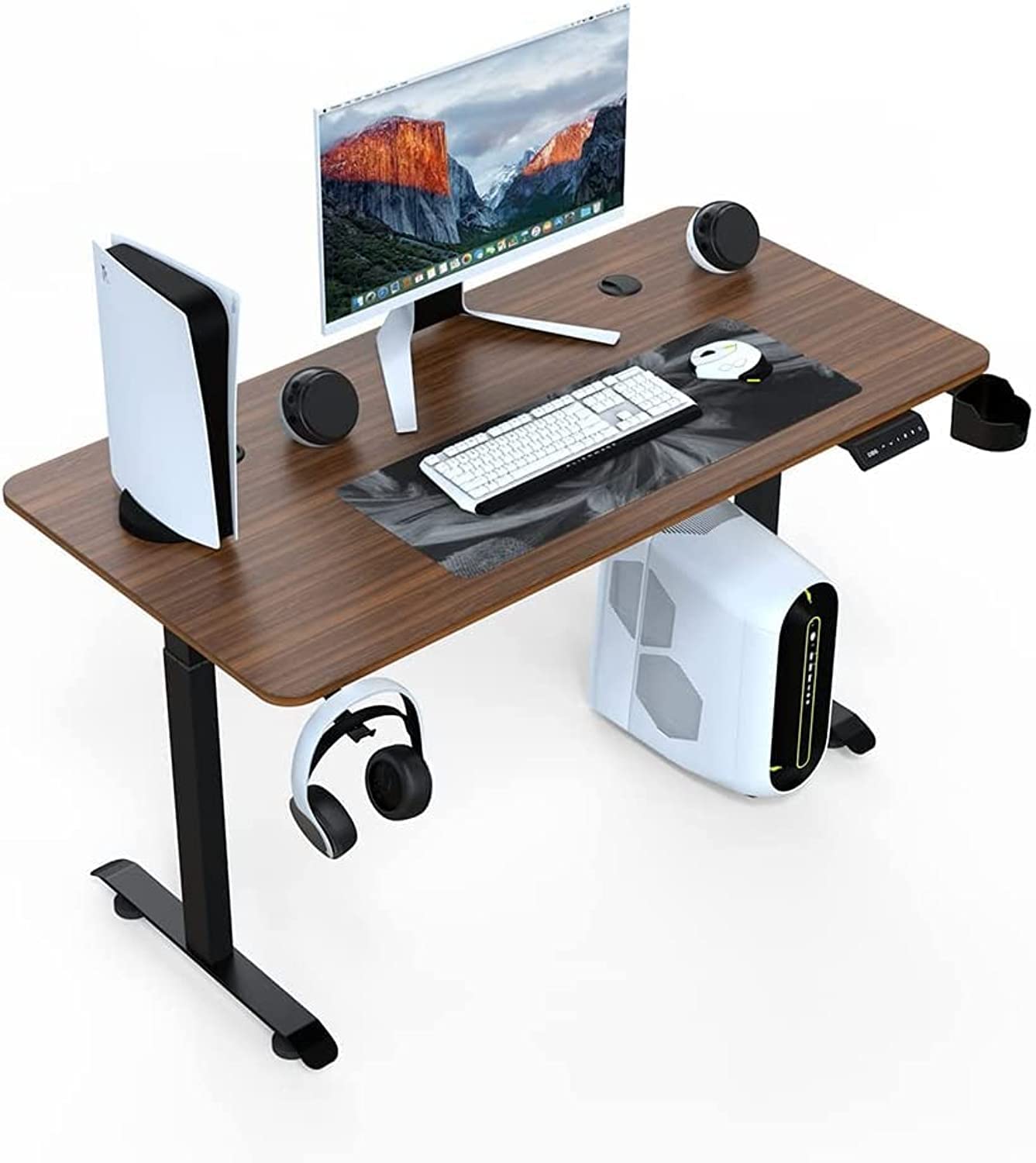 Chulovs Electric Standing Desk, 48 x 24 Inches Sit Stand up Desk, Height Adjustable Table Computer Home Office Desk