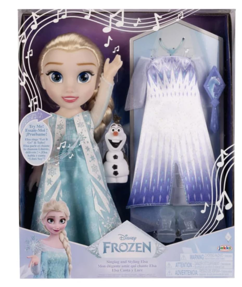 Disney Princess Singing and Styling Doll, Height ~14 inches, Batteries Included (Elsa) โ image 1